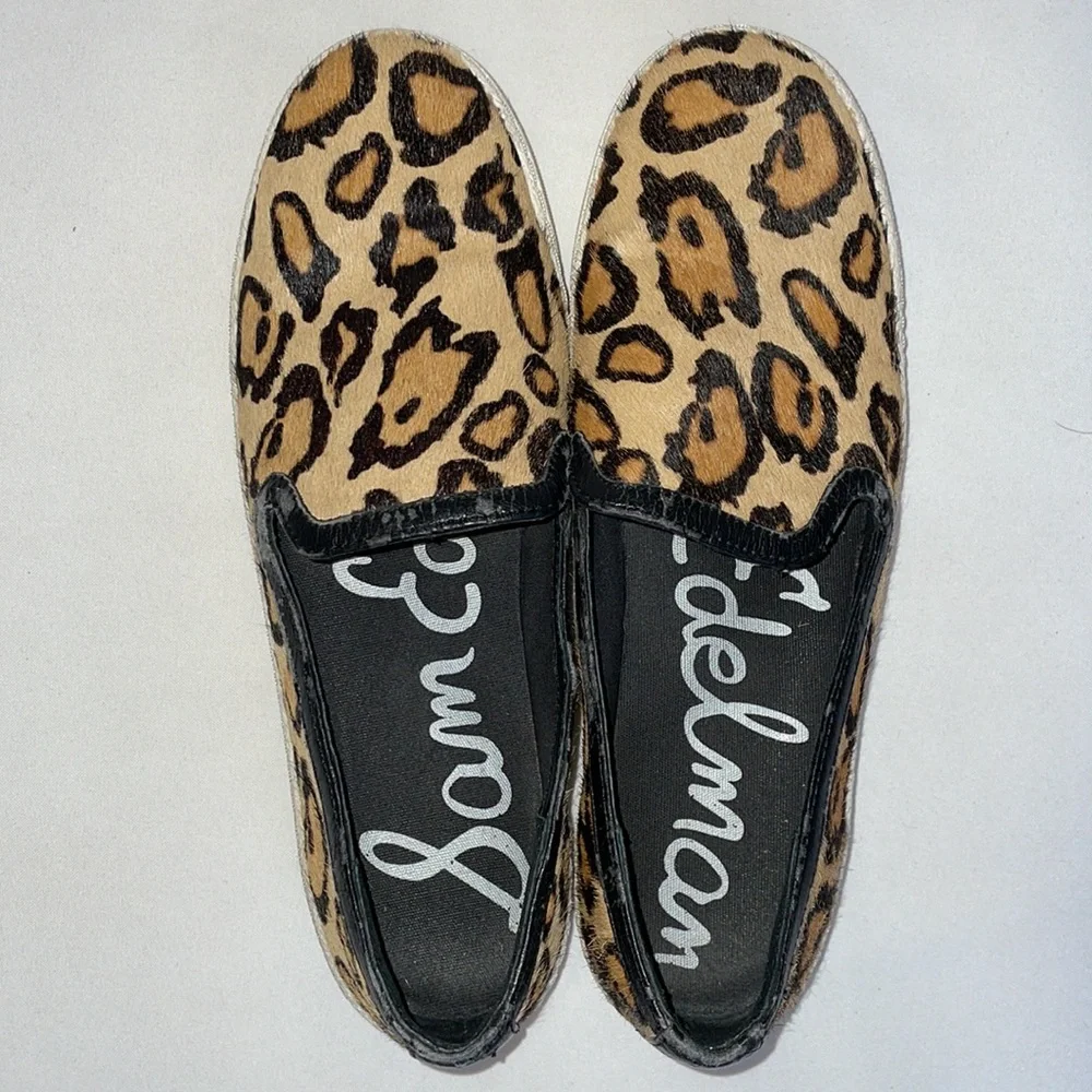 Sam Edelman Leopard Calf Hair Slip-ons